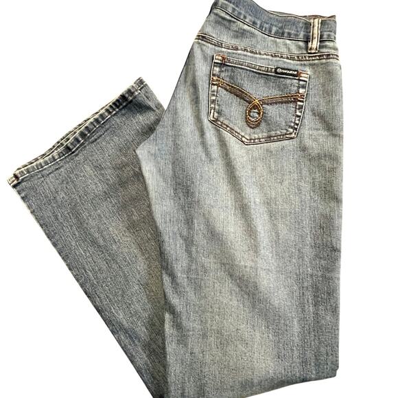 Women's Roxy jeans vintage Y2K low rise boot cut med wash boho flare bottom size - Picture 1 of 7